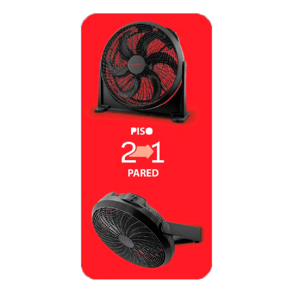 Abanico 2 en 1 FN-16B06B Sankey color negro 3 velocidades - Image 2