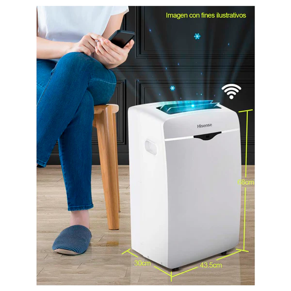 Aire Acondicionado Portátil con Wifi 12000 BTU AP-12CW1RNXS20 Hisense - Image 4