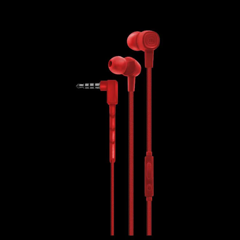 AUDIFONOS MAXELL 348343 IN EAR ALAMBRICO ROJO