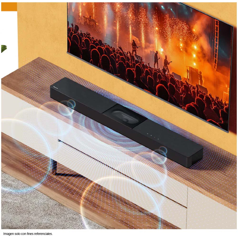 Barra de sonido A620 240W, 2.1CH. Diseño todo en uno Hisense