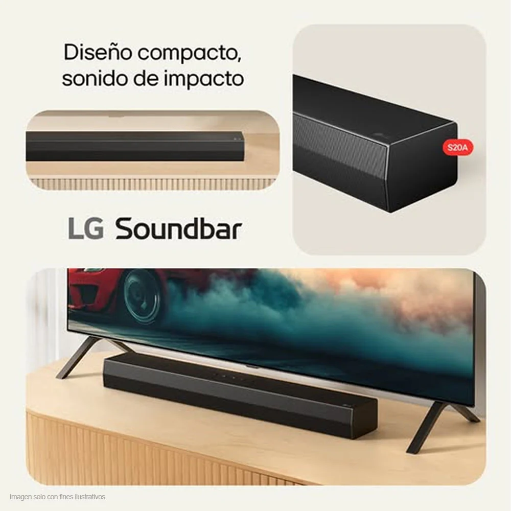 Barra de sonido S20A LG 50W 2.1 canales Bluetooth - Image 5