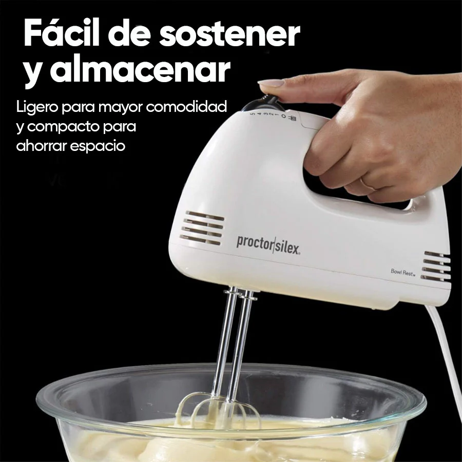 Batidora manual PS62509R Protor Silex 100W 5 velocidades color blanco - Image 2