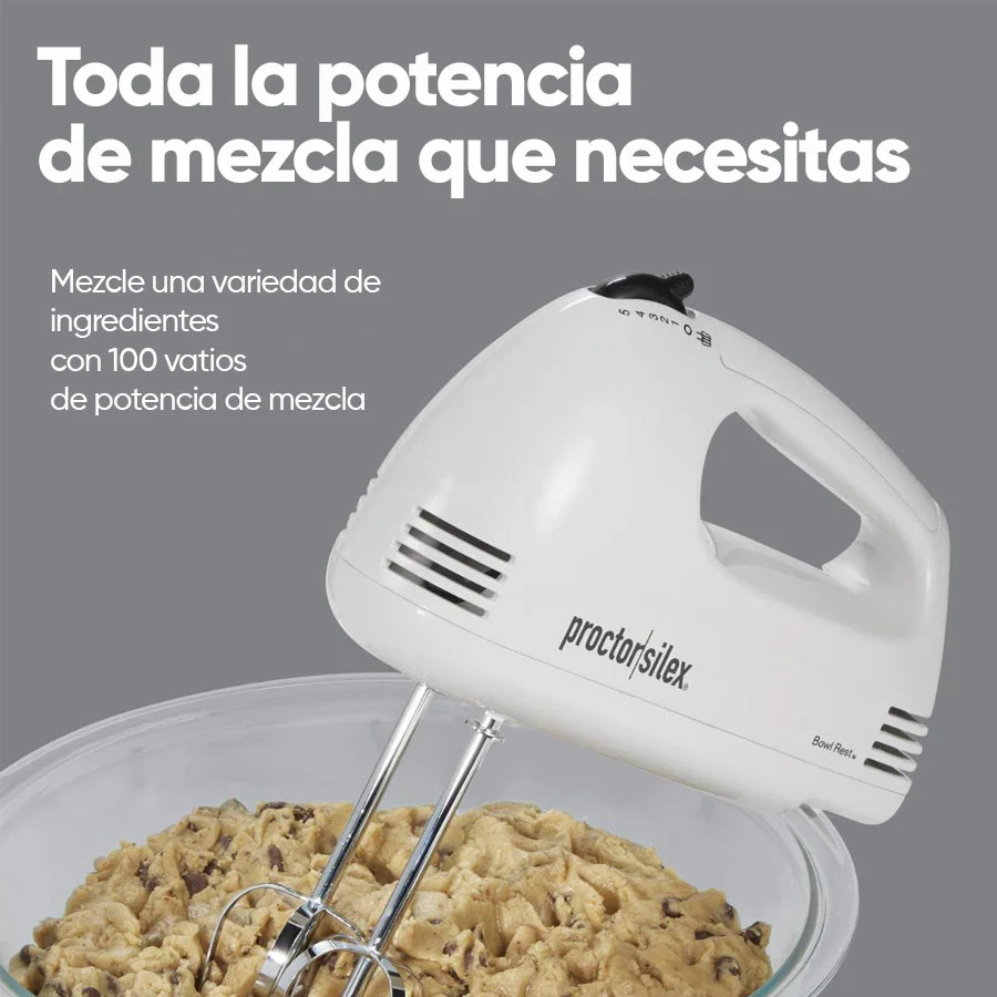 Batidora manual PS62509R Protor Silex 100W 5 velocidades color blanco - Image 4