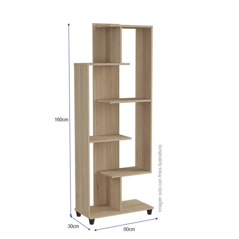 Biblioteca BE16204 color amaretto 160x 60 x 30cm - Image 4