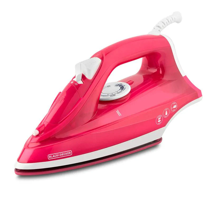 BLACK & DECKER PLANCHA VAPOR IRBD302  ROJO SUELA ANTIADHERENTE - Image 2
