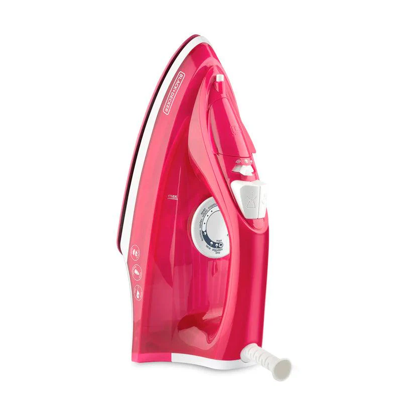 BLACK & DECKER PLANCHA VAPOR IRBD302  ROJO SUELA ANTIADHERENTE - Image 3
