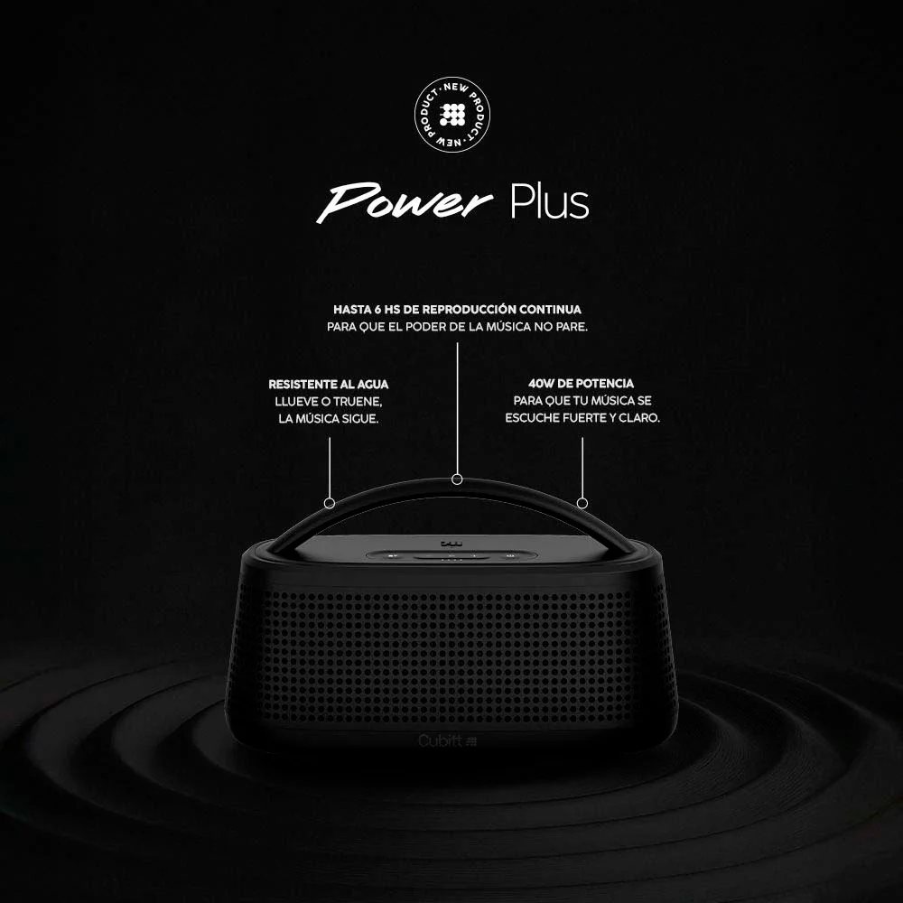 Bocina portátil CT-PWPRO2-1 Cubitt Bluetooth color negro - Image 2