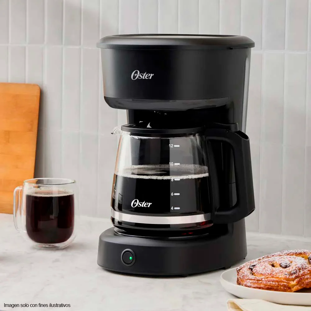 Cafetera 12 tazas BVSTDCS121B Oster con filtro reutilizable