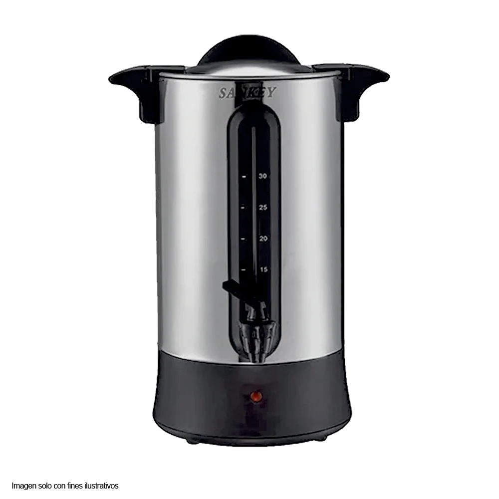 Cafetera percoladora eléctrica 30 tazas CM-3011 Sankey acero inoxidable