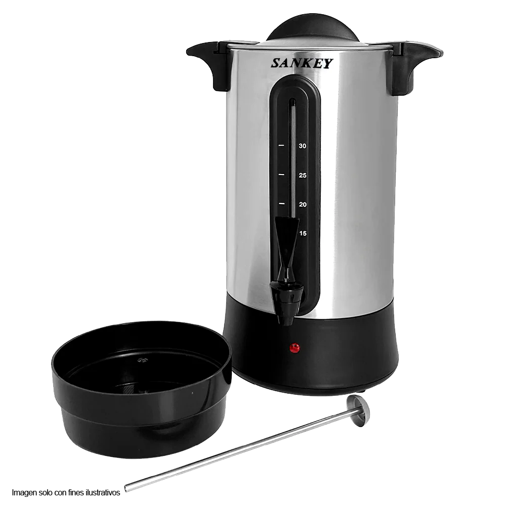 Cafetera percoladora eléctrica 30 tazas CM-3011 Sankey acero inoxidable - Image 2