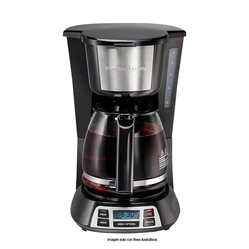 Cafetera programable 12 tazas HB49630-MX Hamilton Beach, con filtro permanente