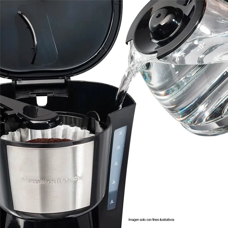 Cafetera programable 12 tazas HB49630-MX Hamilton Beach, con filtro permanente - Image 4