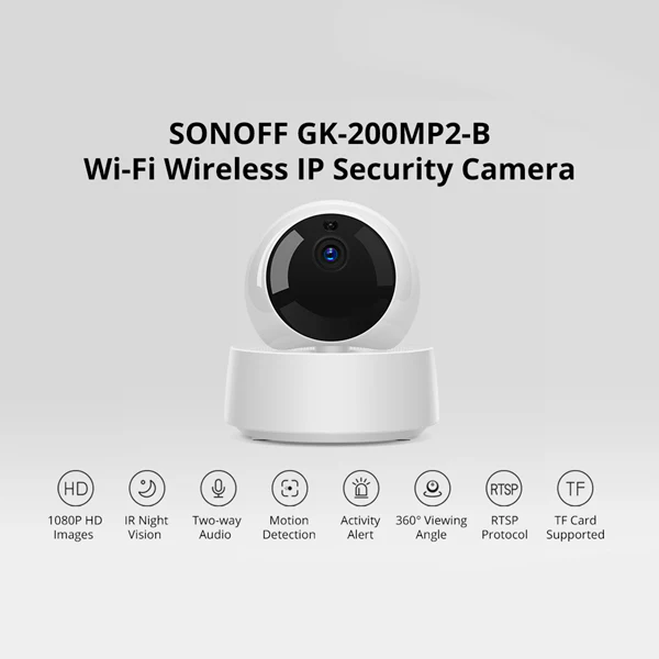 Cámara de seguridad 360° sensor&sirena GK200 wifi SONOFF - Image 6