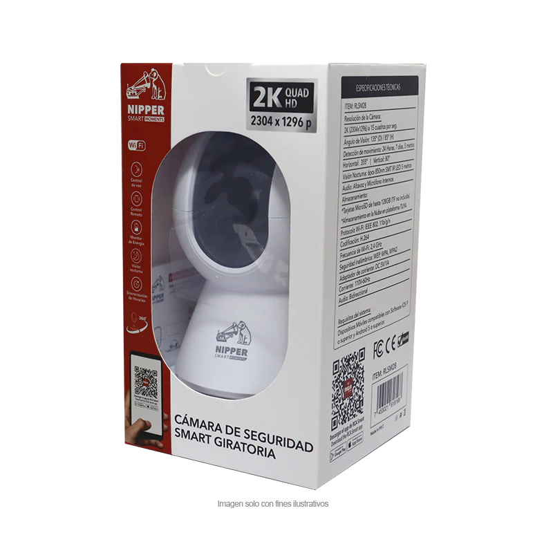 Cámara de seguridad giratoria Smart RLSM28 RCA, Resolución 2K (2304x1296) ángulo de visión 120° - Image 3