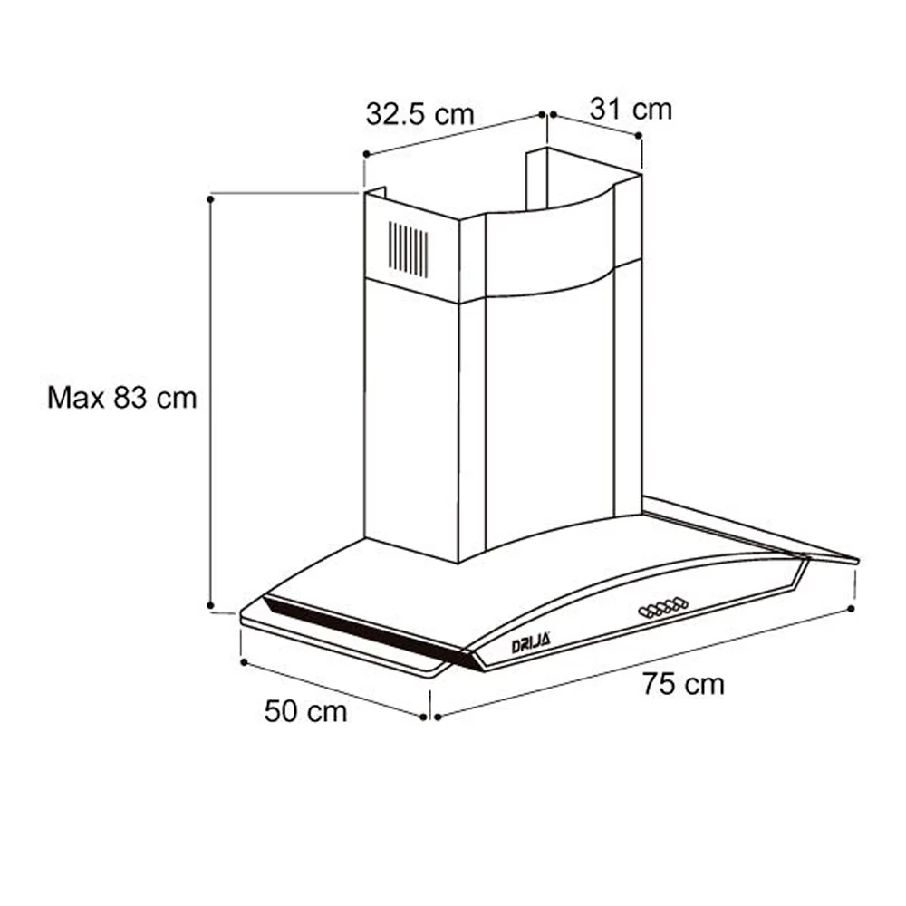 Extractor de grasa 30" campana pared GALAXY 76 DRIJA filtros de aluminio - Image 4