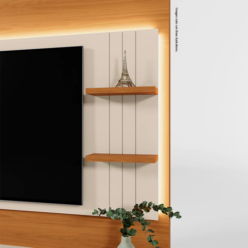 Centro de entretenimiento Home Guaiba, para TV hasta 65", color Off White / almendra - Image 3