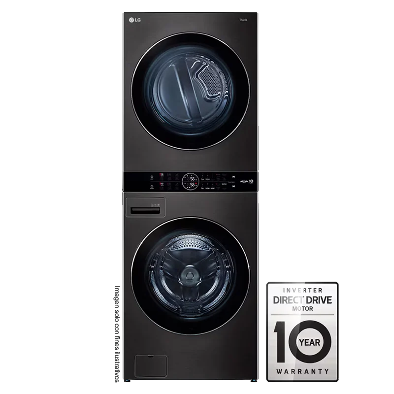 Centro de lavado a gas 25kg | WK25BS6 LG | panel central táctil | INVERTER DD | tecnología Smart ThinQ