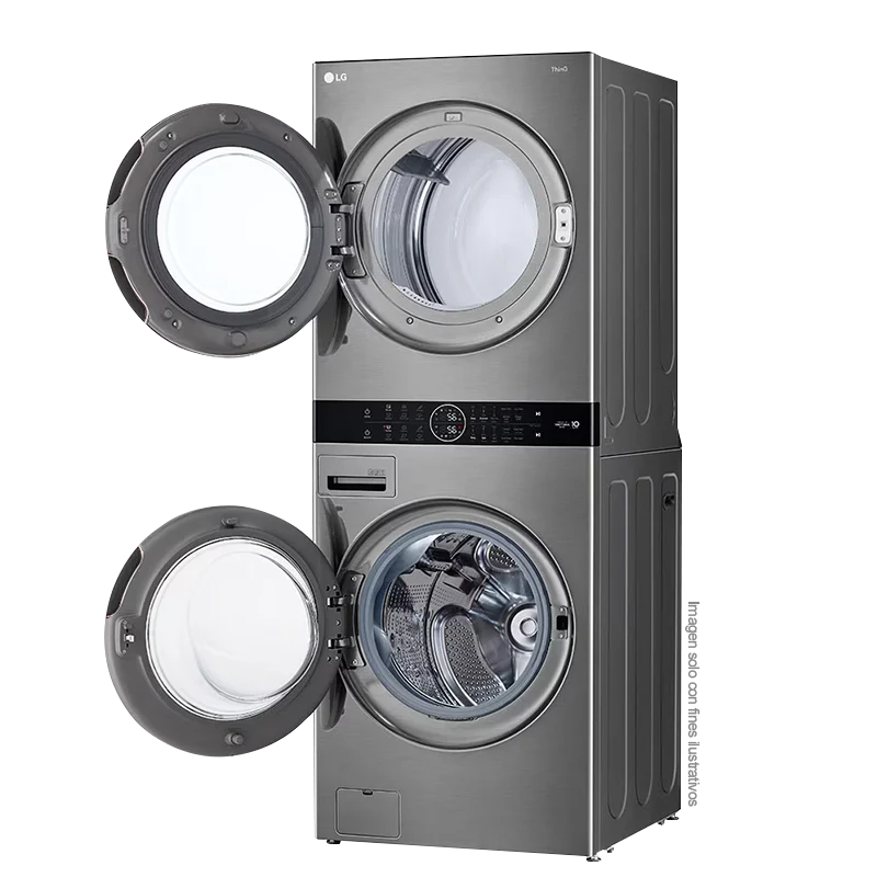 Centro de lavado eléctrico 22Kg WK22VS6PE LG, color silver, motor inverter, conectividad ThinQ - Image 2