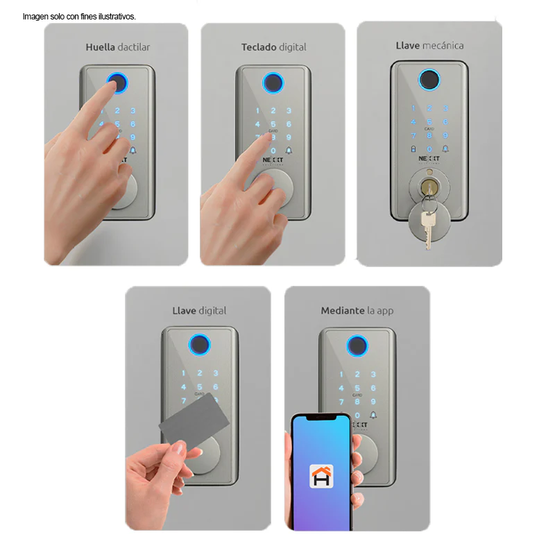 Cerradura inteligente Wi-Fi Modelo NHS-D150 ST Color acero inoxidable. Nexxt - Image 5
