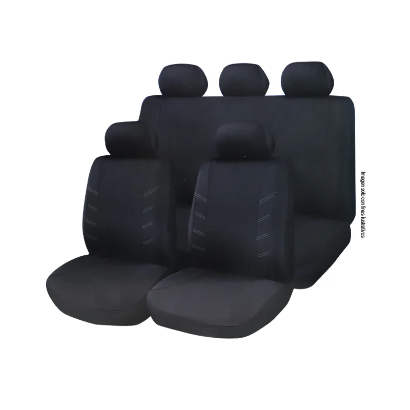 Cobertor para asiento de auto Set de 9 piezas, 991-2402318 Material cómodo color negro/gris