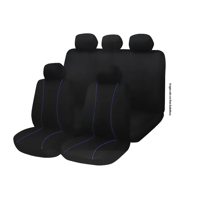 Cobertor para asiento de auto Set de 9 piezas, 991-2402321 Material cómodo color negro/azul.