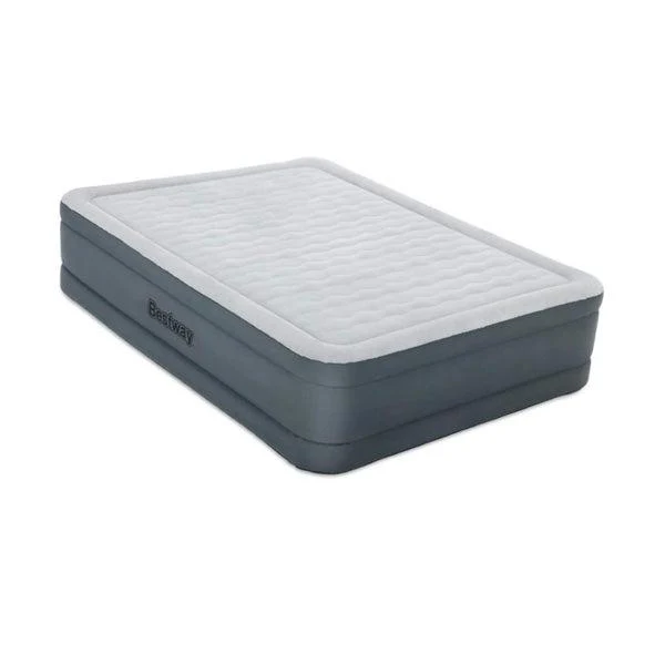 Colchón inflable Queen 69076 Bestway 80x60x18 pulgadas, Fortech Airbed Snugable Top Built-in ac pump