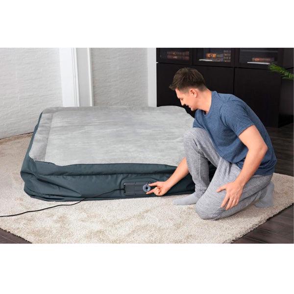 Colchón inflable Queen 69076 Bestway 80x60x18 pulgadas, Fortech Airbed Snugable Top Built-in ac pump - Image 3