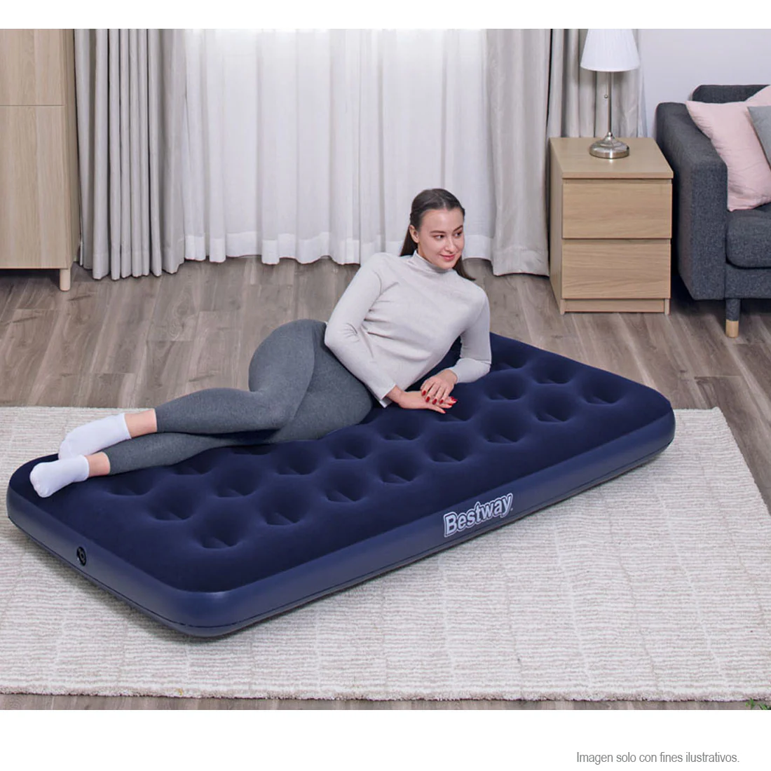 Colchón inflable Twin 67001 Bestway 74"x39" 67001 - Image 3