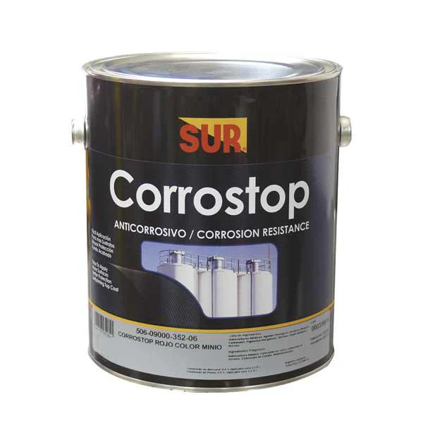 SUR PINTURA ANTICORROSIVA CORROSTOP MINIO ROJO GALON