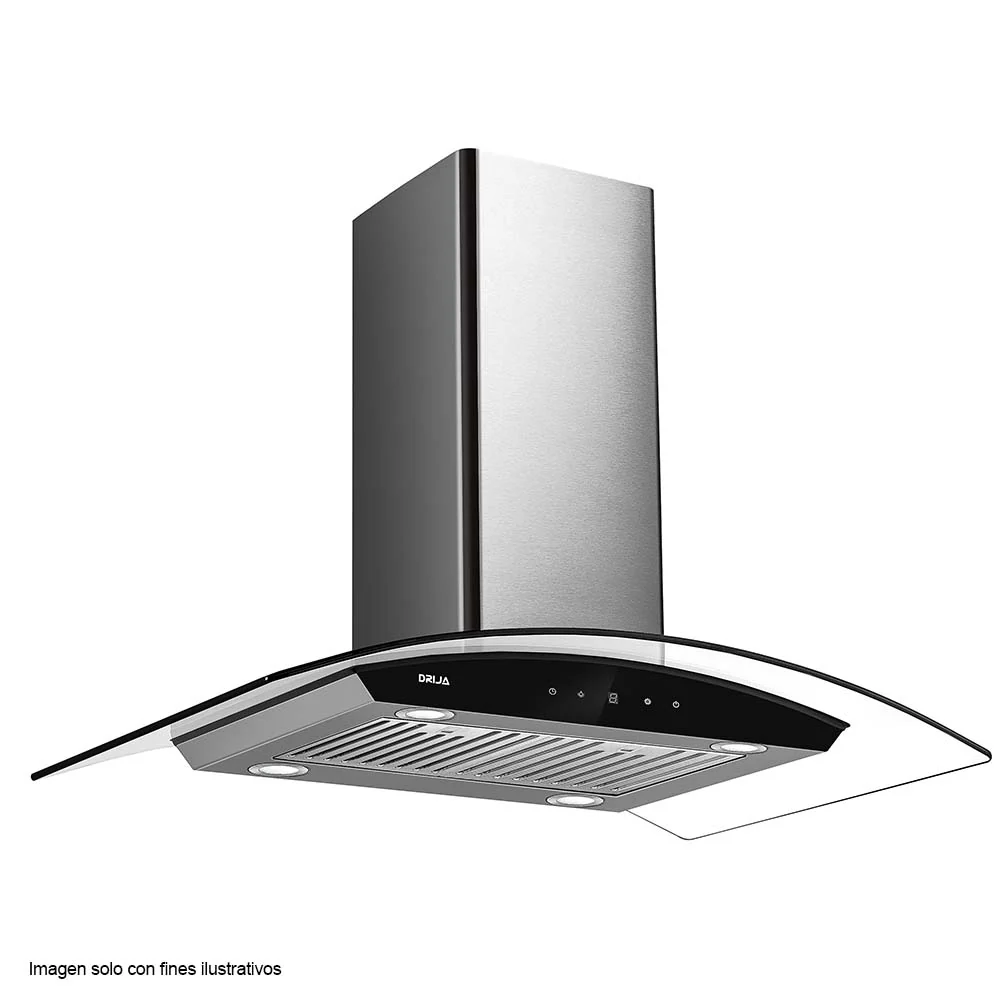 Extractor de grasa Prisma Isla Touch 90 Drija, acero inoxidable filtros de aluminio, iluminación LED. - Image 3