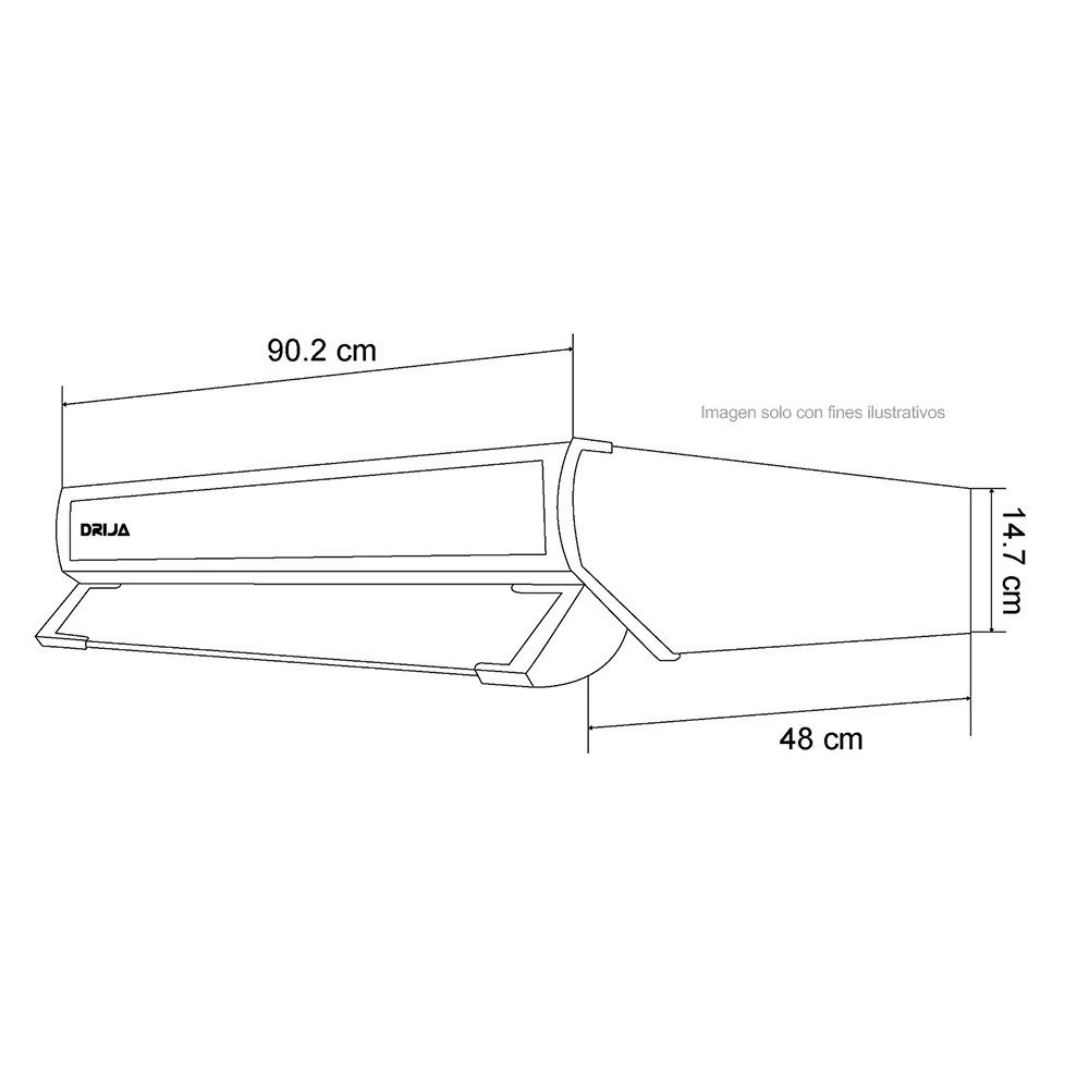 Extractor de grasa, Slim Touch 90, Drija, panel digital, tipo de montaje en pared, voltaje 110V - 60 Hz - Image 2