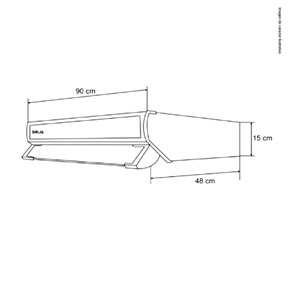 Extractor de grasa Compatto 90 Black Drija (90.2cm) - Image 2