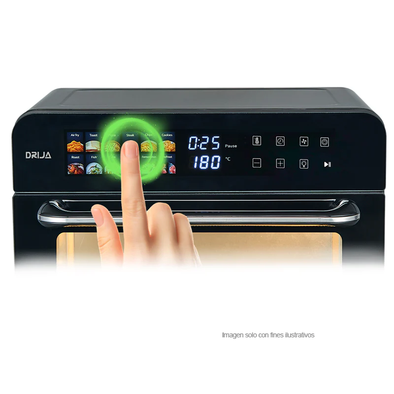 Horno freidora de aire Bruschetta 25L-B Drija, capacidad de 25 litros / 12 funciones pantalla digital - Image 3