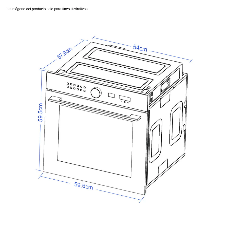 Horno eléctrico INDICO 60 de  Drija 59.5cm capacidad 73 litros temporizador y apagado automático - Image 4