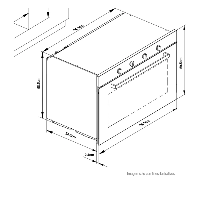 Horno empotrable 90 Gas Grill NORTEAMERICA 90 Drija,  Dual true convección, capacidad 135 litros - Image 4