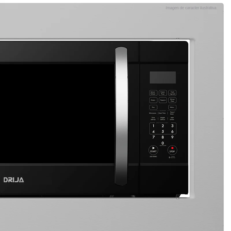 Horno microondas empotrable inverter VENETO 62L BLACK-I, 62 litros, Trim de acero inoxidable, panel digital, 8 funciones automáticas. - Image 2