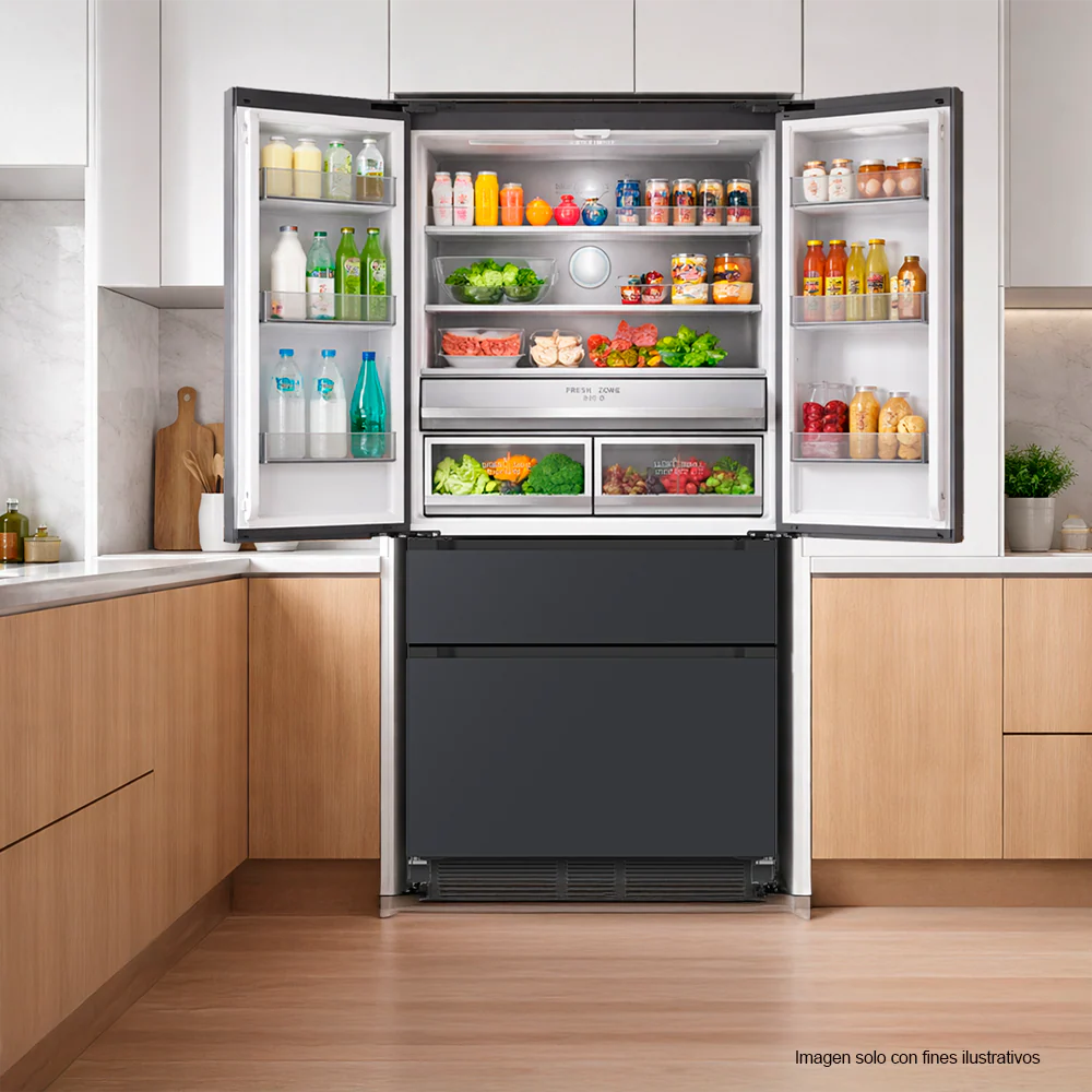 Refrigeradora y congelador empotrable 18,1pc DARK-I 18FD4P, Drija, inverter , 115V /60Hz, color negro pulido mate. - Image 4