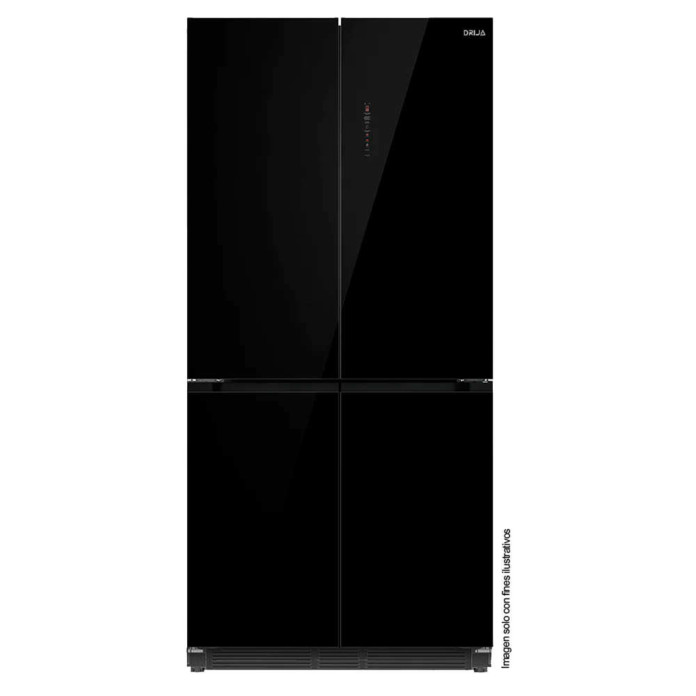 Refrigerador y congelador empotrable 18.4pc, GLASS-B 18CD4P Drija, control digital, iluminación LED, compresor inverter, 115V-60Hz