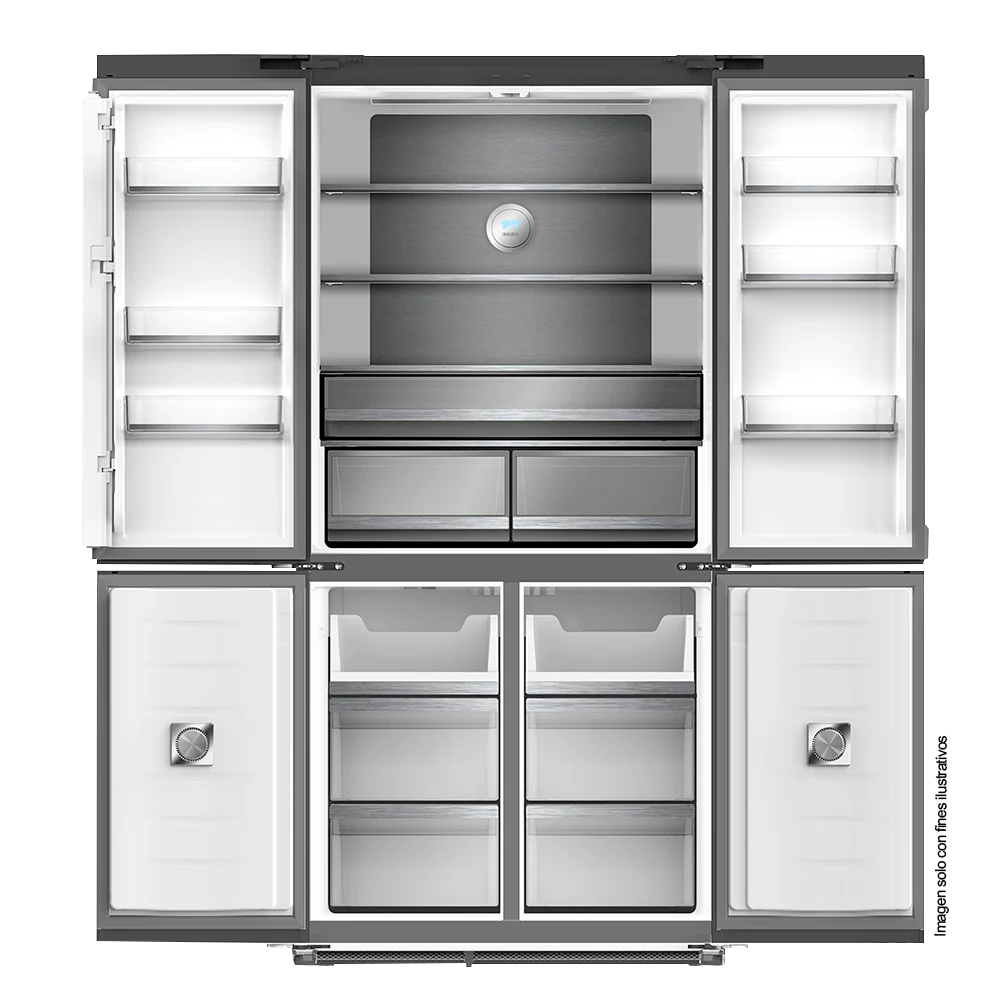 Refrigerador y congelador empotrable 18.4pc, GLASS-B 18CD4P Drija, control digital, iluminación LED, compresor inverter, 115V-60Hz - Image 2