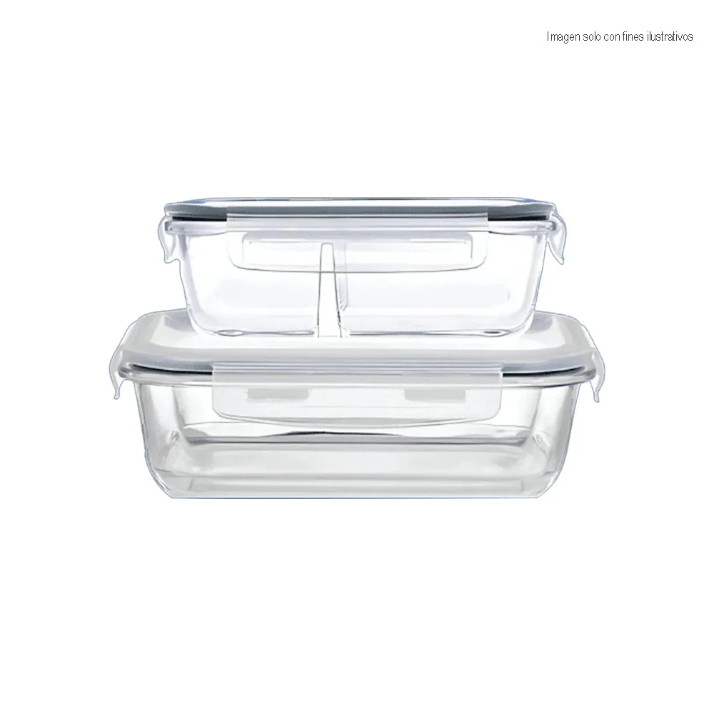 Envase de vidrio para alimentos NTW-4GSRC50 1500ml, 2260 Ml. Nisato