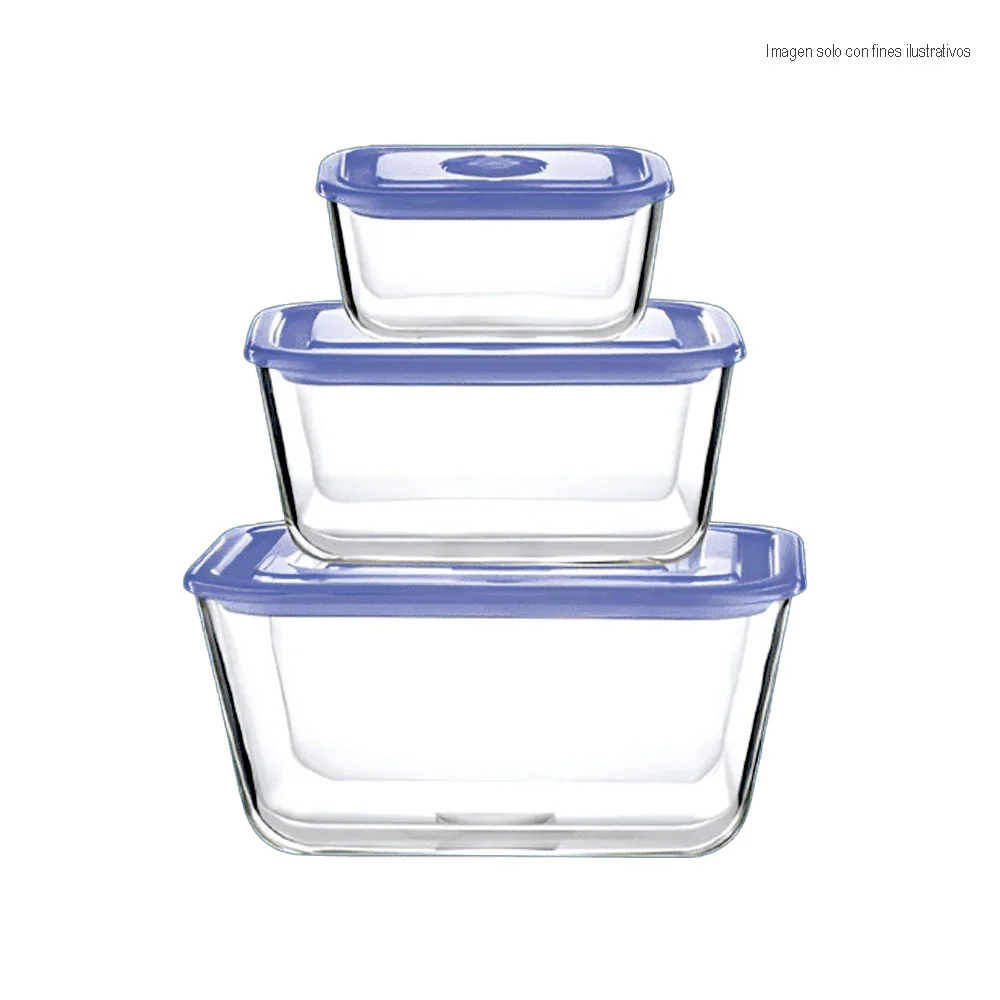 Envase de vidrio para alimentos NTW-6GSRC50 tamaños: 500 ml, 1500 ml, 3100 ml Nisato