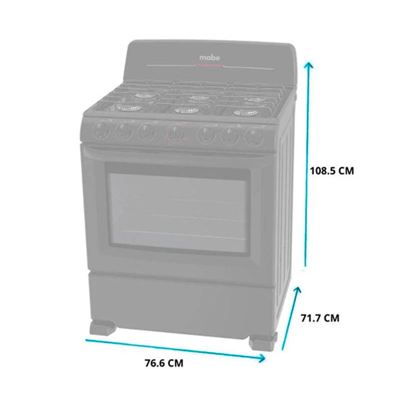 Estufa a gas de Piso de 30 pulgadas Mabe - EM7620BAPN1 - Image 4