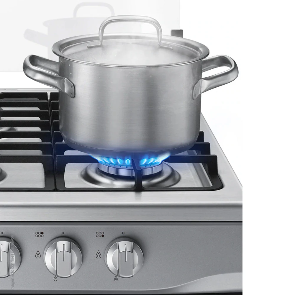 Estufa a gas 30" NX52D3000MV/AX Samsung 6 quemadores, acero inoxidable y parrillas de hierro fundido, tapa de vidrio. - Image 8
