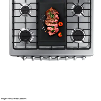 Estufa a gas 30" 5 quemadores NX52T7522LS/AP Samsung de acero inoxidable triple quemador - Image 5