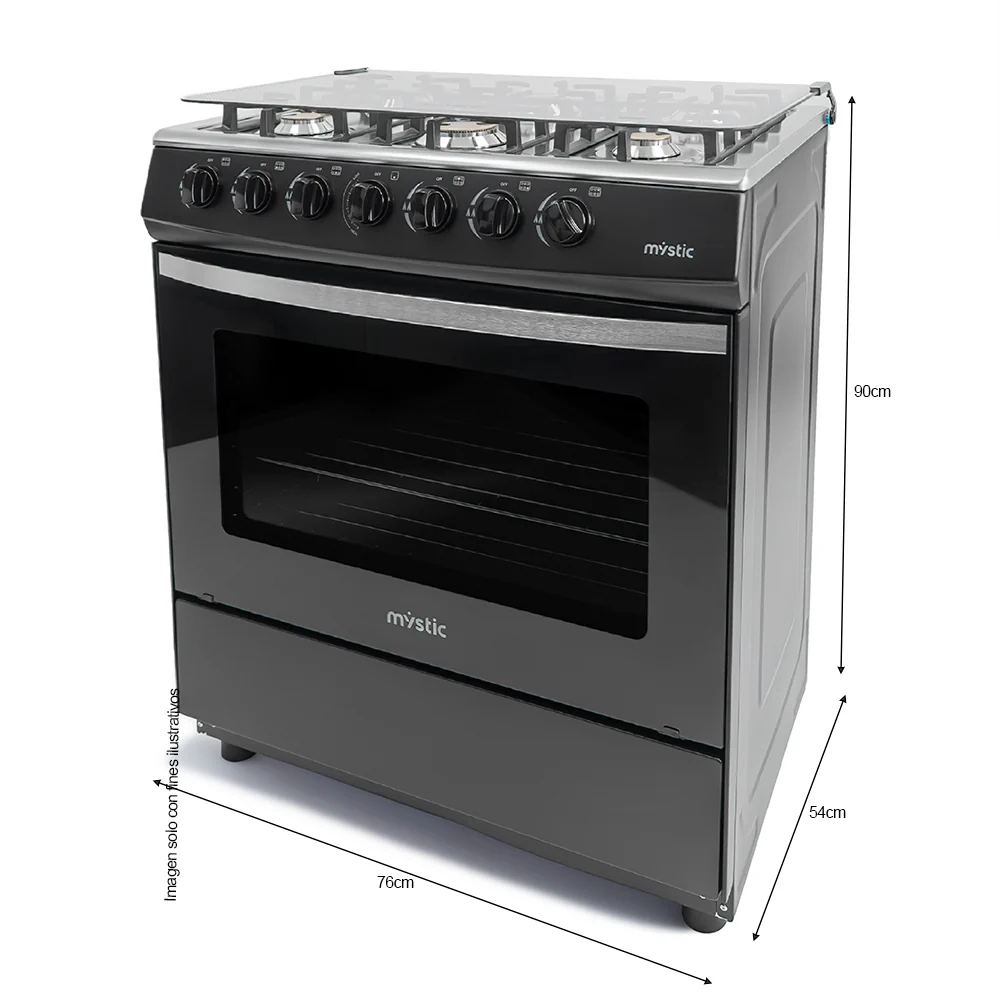 Estufa a gas 30" Agata Plus MY-ST6Q750-PHSC-B, Mystic, 6 quemadores - Image 2