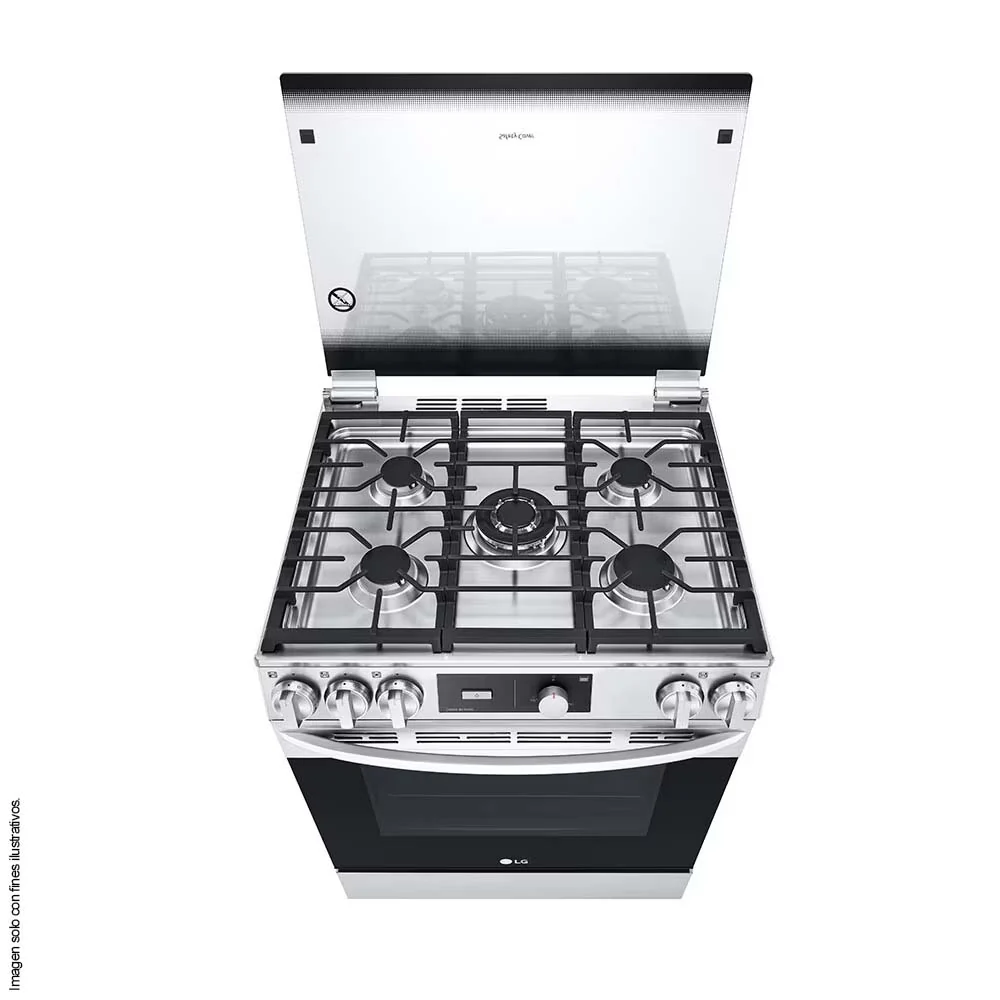 Estufa a gas 30" LRGL5841S, LG 5 quemadores horno 5.8pc Tecnología de limpieza EasyClean - Image 5