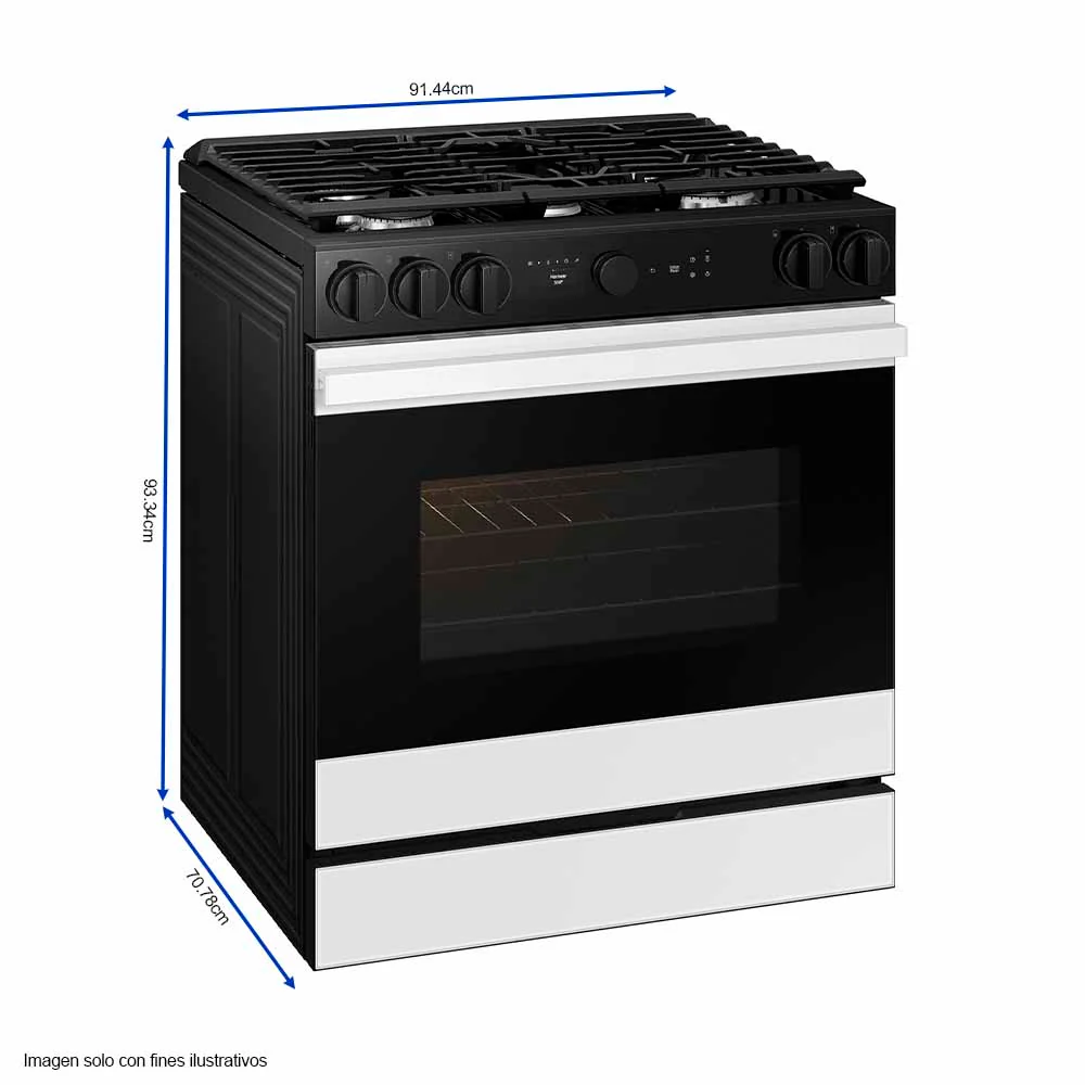 Estufa a gas de 30" Bespoke NSG6DB850012AX Smart Samsung Slide-In Air Friyer & Wi-Fi, Air Sous Vide - Image 2