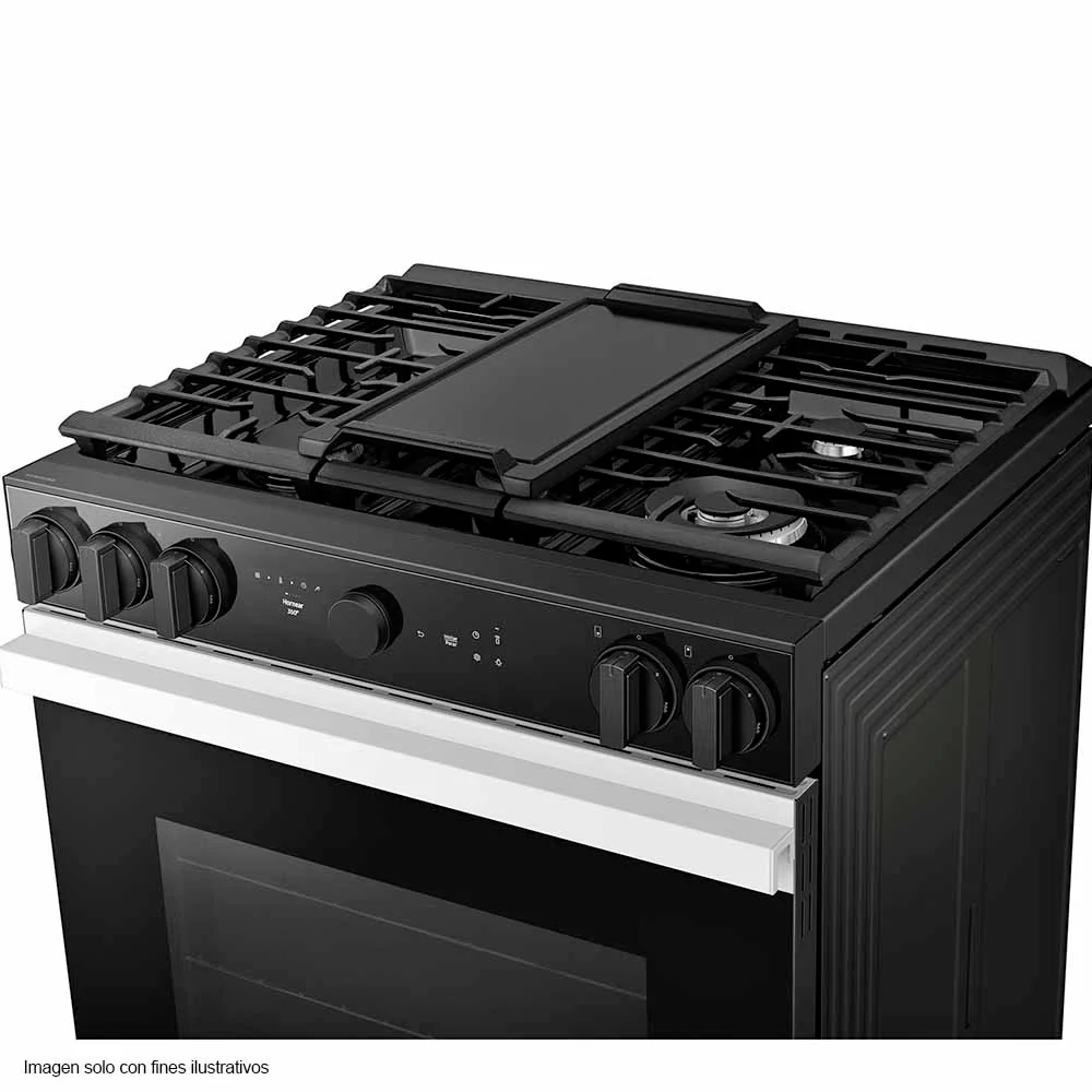 Estufa a gas de 30" Bespoke NSG6DB850012AX Smart Samsung Slide-In Air Friyer & Wi-Fi, Air Sous Vide - Image 3