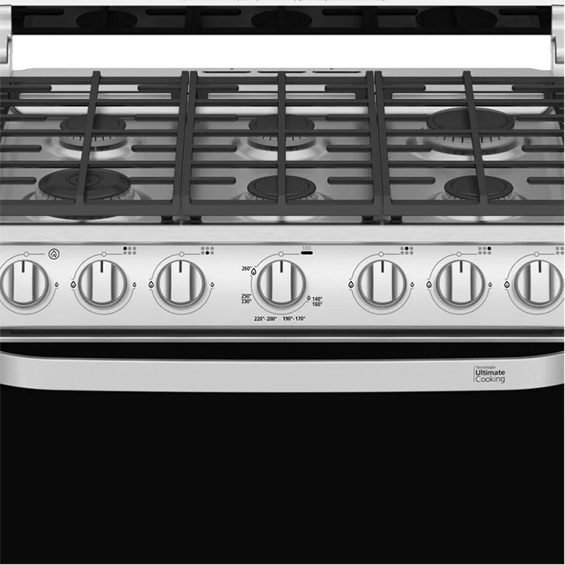 Estufa a gas de 30" EM7660CFIX1 Mabe, 6 quemadores, cubierta sellada de acero inoxidable, parrillas de hierro fundido, encendido eléctrico por botón. - Image 5