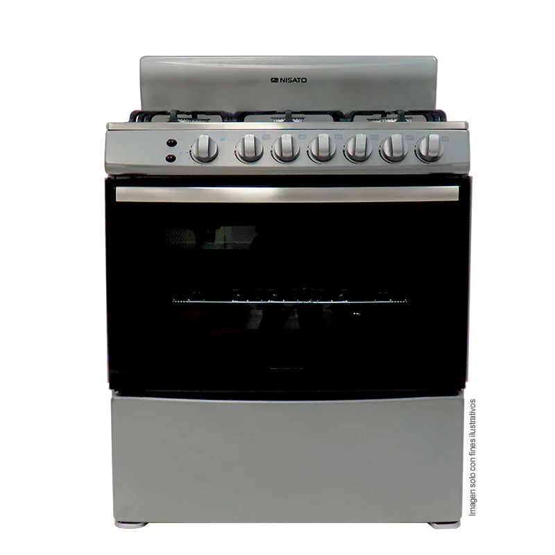 Estufa a gas de 30" NE-3037RNDM Nisato 6 quemadores, encendido eléctrico, horno con iluminación interior